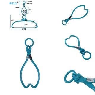 Chwytak do drewna Bituxx 450 mm – samozaciskowy chwytak 680 kg