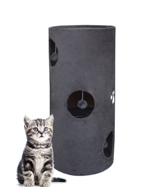 DRAPAK DLA KOTA 78CM TUBA SIWA WIEŻA LEGOWISKO LOKUM DOMEK ZABAWKA