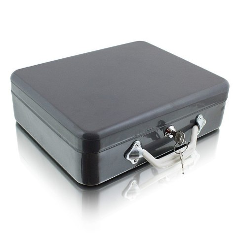 Metalowa kasetka na klucze i pieniądze – skrzynka transportowa 30cm bilon Euro