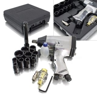 KLUCZ UDAROWY PNEUMATYCZNY 1/2 Z ZESTAWEM NASADEK W PRAKTYCZNEJ WALIZCE