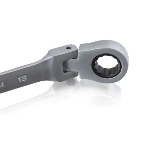 Klucze płasko-oczkowe Bituxx 12 szt. z grzechotką łamane (Cr-V)