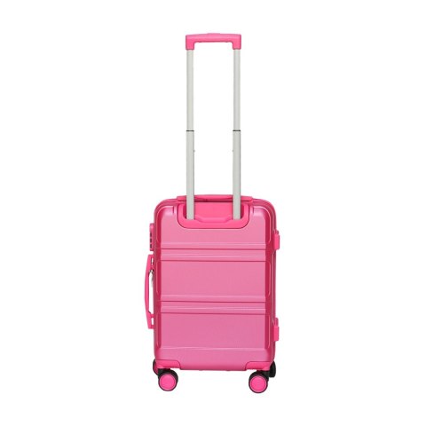 KOMPLET WALIZKA + KUFEREK RÓŻOWE NA 4 KÓŁKACH 360 ZWROTNA BARUT Z ABS-u SOLIDNE