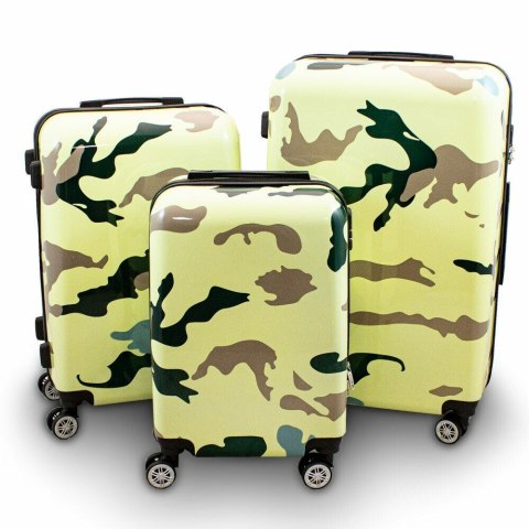 KOMPLET ZESTAW WALIZEK 3 SZT BERWIN CAMOUFLAGE WALIZKI XL+L+M