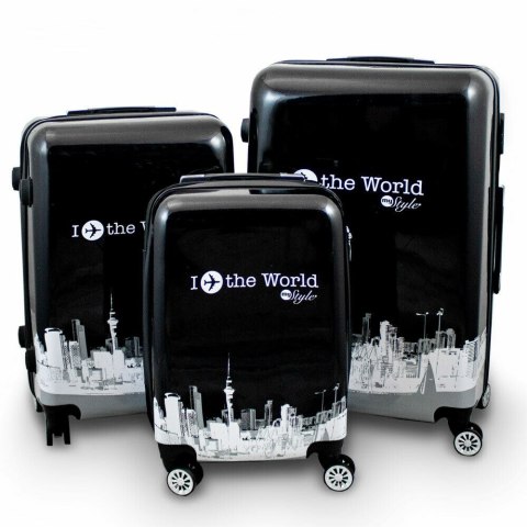 KOMPLET ZESTAW WALIZEK 3 SZT BERWIN FLY THE WORLD WALIZKI XL+L+M