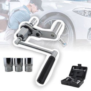 Klucz dynamometryczny Bituxx 28-210 Nm + 3 nasadki w walizce, stal CrV