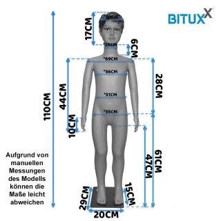 MANEKIN WYSTAWOWY DZIECIĘCY CHŁOPIĘCY 110CM PEŁNOPOSTACIOWY