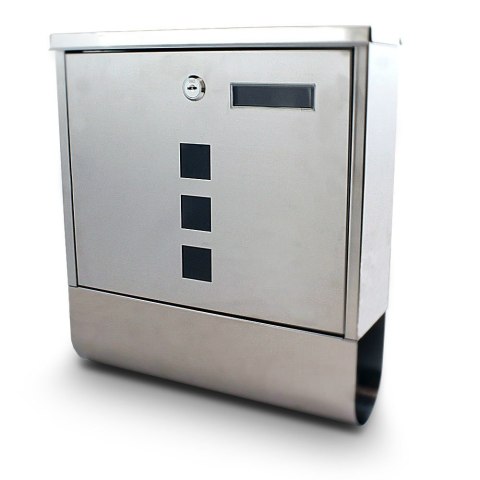 METALICZNA SKRZYNKA POCZTOWA Z GAZETNIKIEM NA LISTY STAL NIERDZEWNA