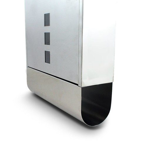 METALICZNA SKRZYNKA POCZTOWA Z GAZETNIKIEM NA LISTY STAL NIERDZEWNA