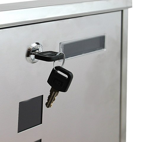 METALICZNA SKRZYNKA POCZTOWA Z GAZETNIKIEM NA LISTY STAL NIERDZEWNA