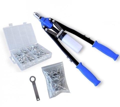 Bituxx Szczypce do Nitowania – zestaw nitownica + nity, ręczna, uniwersalna, długość 338 mm