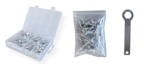 Bituxx Szczypce do Nitowania – zestaw nitownica + nity, ręczna, uniwersalna, długość 338 mm