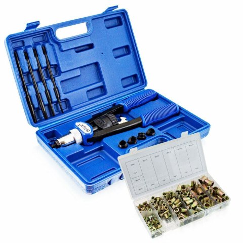 Nitownica ręczna Bituxx M5-M12 z 150 nitonakrętkami – zestaw warsztatowy