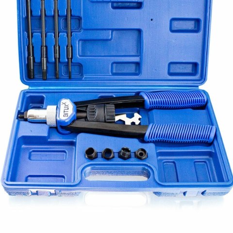 Nitownica ręczna Bituxx M5-M12 z 150 nitonakrętkami – zestaw warsztatowy