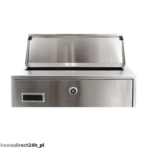 NOWOCZESNA METALICZNA SKRZYNKA POCZTOWA NA LISTY Z GAZETNIKIEM INOX