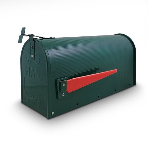 NOWOCZESNA SKRZYNKA POCZTOWA NA LISTY AMERYKAŃSKA ZIELONA + SŁUPEK