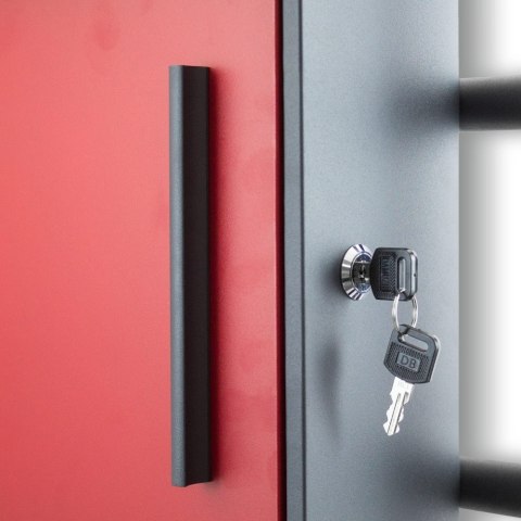 NOWOCZESNA SKRZYNKA POCZTOWA NA LISTY PODWÓJNA CZERWONA WOLNOSTOJĄCA