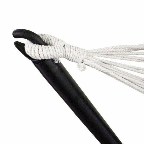 OGRODOWY HAMAK NA STELAŻU STOJĄCY PODWÓJNY ANTRACYTOWY SOLIDNY