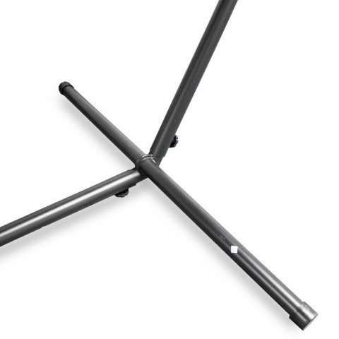 OGRODOWY HAMAK NA STELAŻU STOJĄCY PODWÓJNY ANTRACYTOWY SOLIDNY