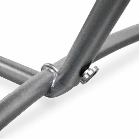 OGRODOWY HAMAK NA STELAŻU STOJĄCY PODWÓJNY ANTRACYTOWY SOLIDNY