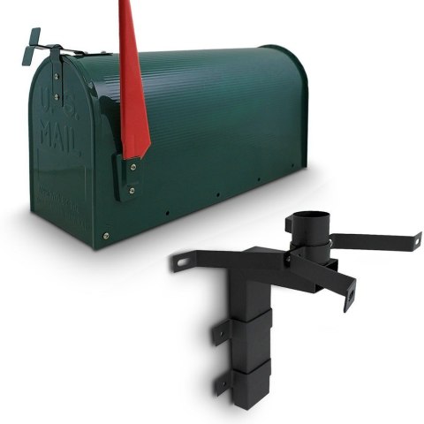 ORYGINALNA SKRZYNKA NA LISTY POCZTOWA AMERYKAŃSKA ZIELONA + UCHWYT