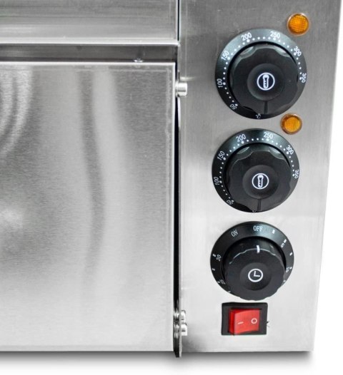 PIEC DO PIZZY ELEKTRYCZNY 3000W 350° PODWÓJNY Z PŁYTĄ KAMIENNĄ DO BARU