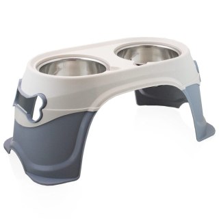 PODWÓJNA MISKA DLA PSA ANIMEL STAL NIERDZEWNA DLA KOTA NA STOJAKU