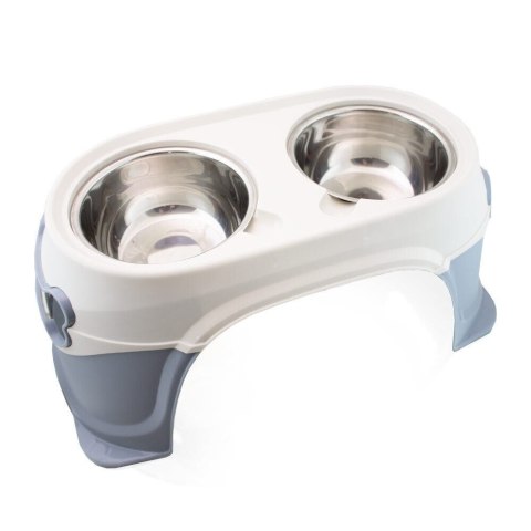 PODWÓJNA MISKA DLA PSA ANIMEL STAL NIERDZEWNA DLA KOTA NA STOJAKU
