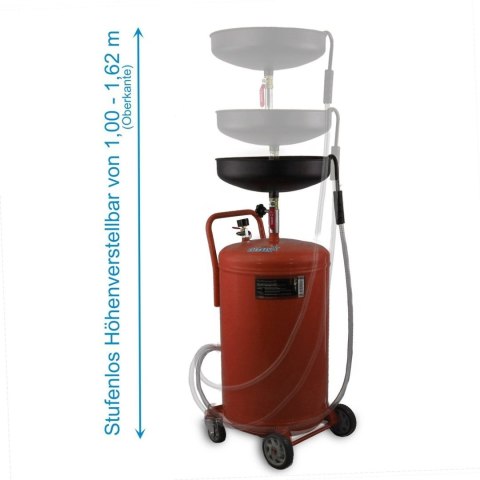 Zlewarka do oleju warsztatowa mobilna na kołach – zbiornik na zużyty olej