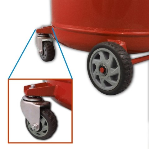 Zlewarka do oleju warsztatowa mobilna na kołach – zbiornik na zużyty olej