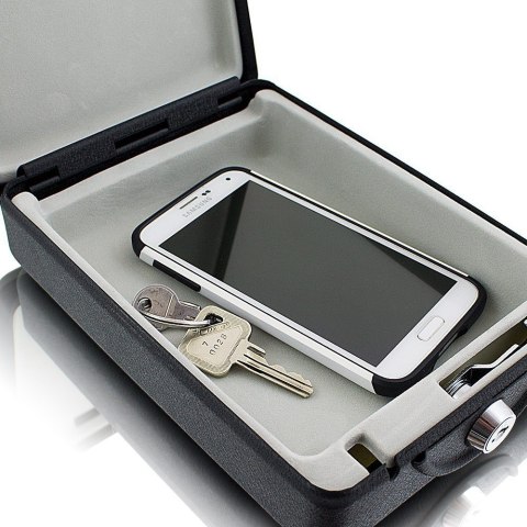 SCHOWEK Z ZAMKIEM NA KLUCZ DYSKRETNE PUDEŁKO NA TELEFON KARTY
