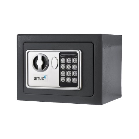 Bituxx sejf biurowy / domowy z zamkiem elektronicznym – kasetka bezpieczeństwa na dokumenty, gotówkę i wartości