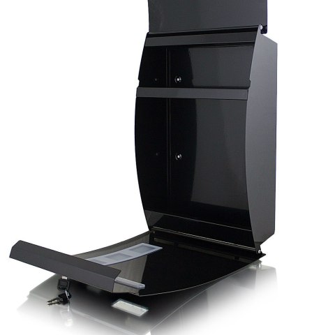 SOLIDNA PÓŁOKRĄGŁA SKRZYNKA POCZTOWA NA LISTY CZARNA ORYGINALNA