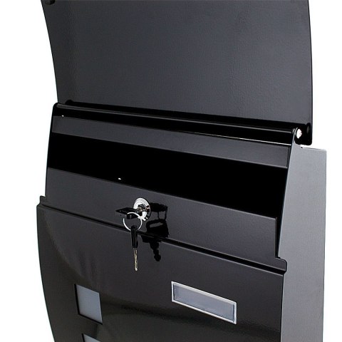 SOLIDNA PÓŁOKRĄGŁA SKRZYNKA POCZTOWA NA LISTY CZARNA ORYGINALNA