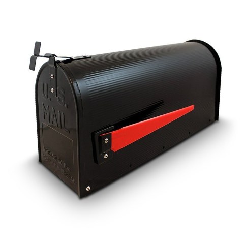 SOLIDNA SKRZYNKA NA LISTY POCZTOWA AMERYKAŃSKA CZARNA + UCHWYT