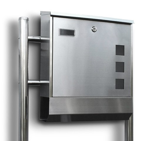 SOLIDNA SKRZYNKA POCZTOWA NA LISTY ZE STALI NIERDZEWNEJ+STOJAKI