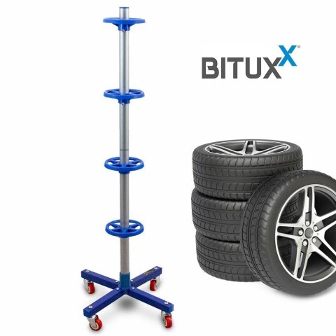 STOJAK NA OPONY DO 80KG NA KOŁA FELGI DO GARAŻU STABILNY STELAŻ