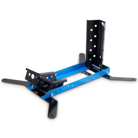 STOJAK UCHWYT DO MOTORU MOTOCYKLA NIEBIESKO-CZARNY UNIWERSALNY PRZÓD 450KG