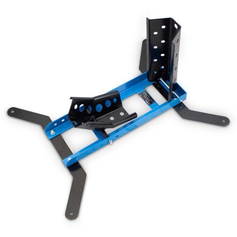 STOJAK UCHWYT DO MOTORU MOTOCYKLA NIEBIESKO-CZARNY UNIWERSALNY PRZÓD 450KG