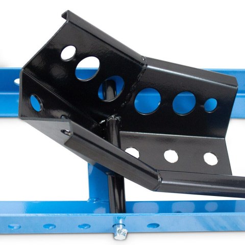 STOJAK UCHWYT DO MOTORU MOTOCYKLA NIEBIESKO-CZARNY UNIWERSALNY PRZÓD 450KG