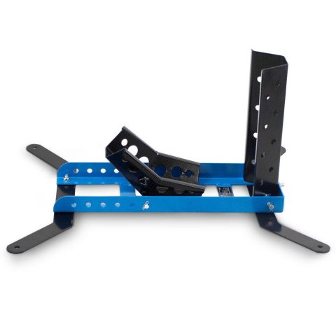 STOJAK UCHWYT DO MOTORU MOTOCYKLA NIEBIESKO-CZARNY UNIWERSALNY PRZÓD 450KG