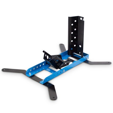 STOJAK UCHWYT DO MOTORU MOTOCYKLA NIEBIESKO-CZARNY UNIWERSALNY PRZÓD 450KG