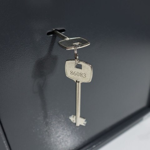 Solidny mocny sejf na cenne przedmioty łatwy montaż dwa klucze w zestawie