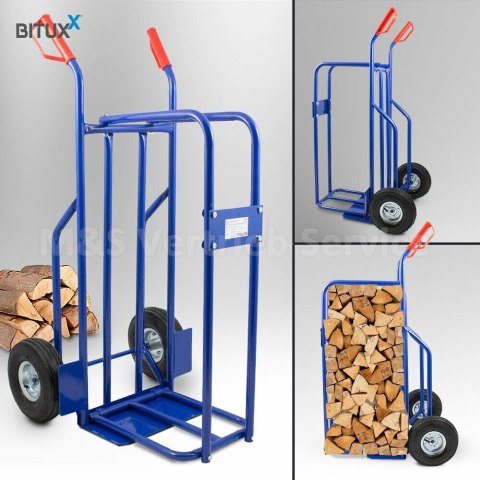 Bituxx wózek do przewożenia drewna – transportowy wózek 100 kg na opał i materiały