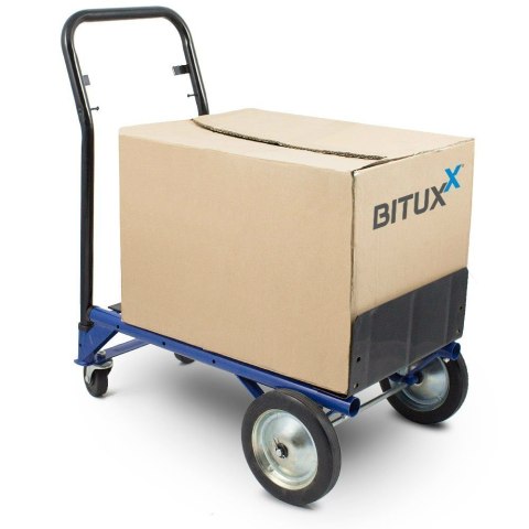 Bituxx Wózek ręczny magazynowy 2 w 1, udźwig 80 kg – Wielofunkcyjny wózek transportowy 2‑w‑1