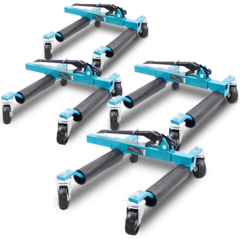 Wózki manewrowe Bituxx 4 szt. z podnośnikiem 560 kg – zestaw do przesuwania samochodu w garażu i warsztacie