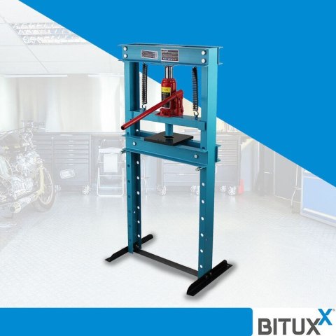 Warsztatowa prasa hydrauliczna nacisk 12ton niebieska bezpieczna