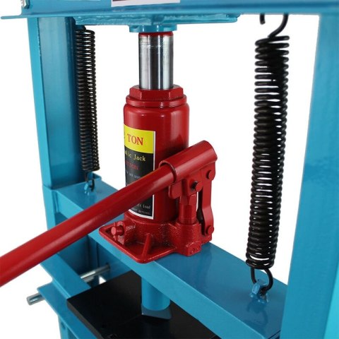 Warsztatowa prasa hydrauliczna nacisk 12ton niebieska bezpieczna