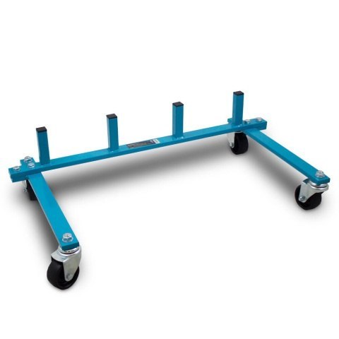 Wózki manewrowe hydrauliczne 4 sztuki w zestawie ze stojakiem na wózki