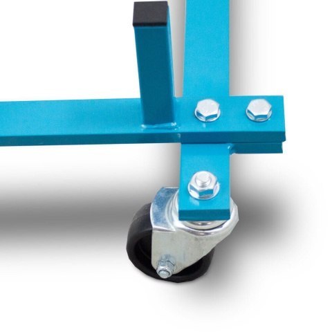 Wózki manewrowe hydrauliczne 4 sztuki w zestawie ze stojakiem na wózki