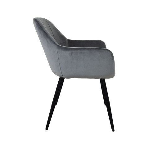 ZESTAW ANTRACYTOWYCH KRZESEŁ 4 SZTUKI KOMPLET NOWOCZESNE STYLOWE